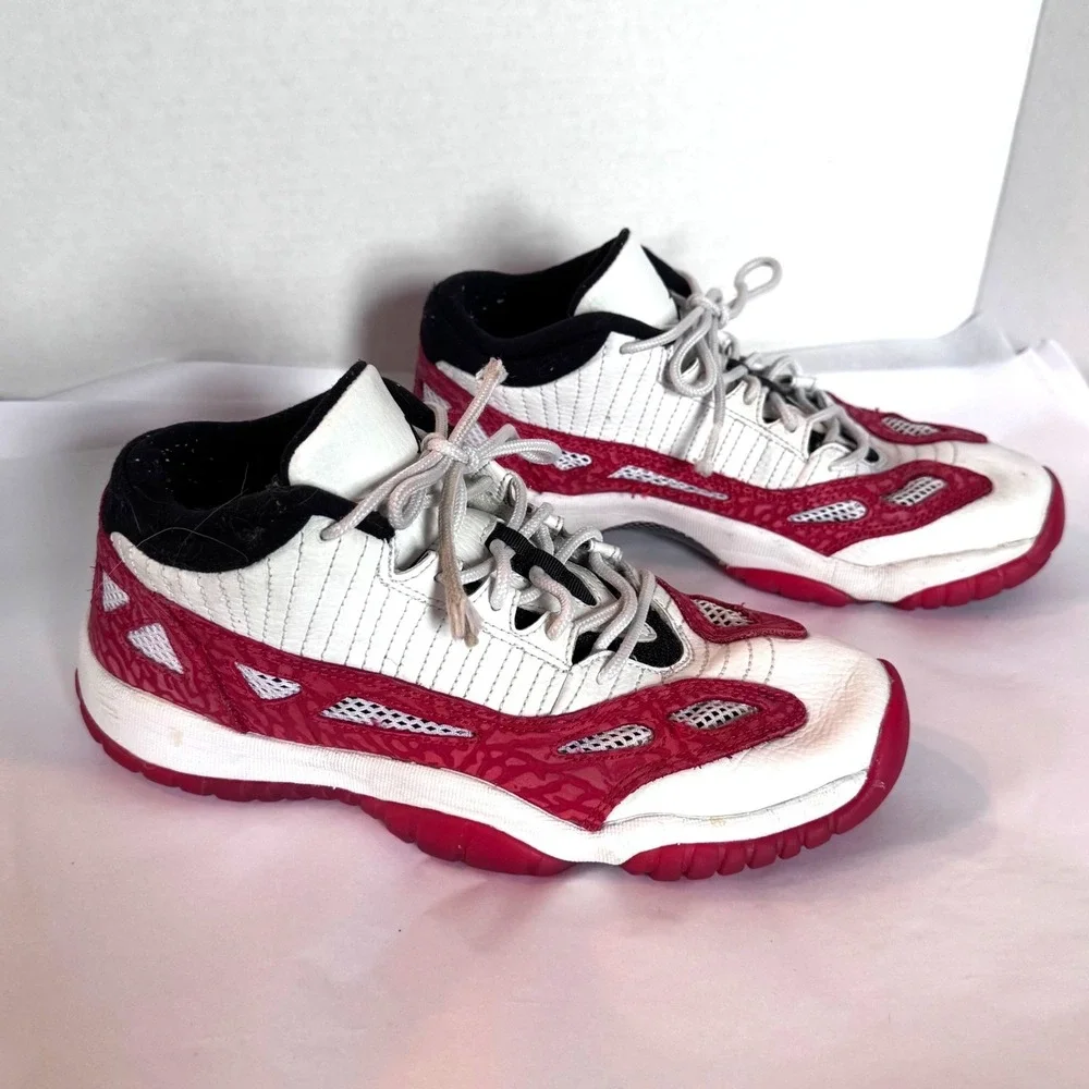 Jordan 11 Retro Low IE Fire Red White Black 919713-101 Boys 6.5Y Sneakers Youth
